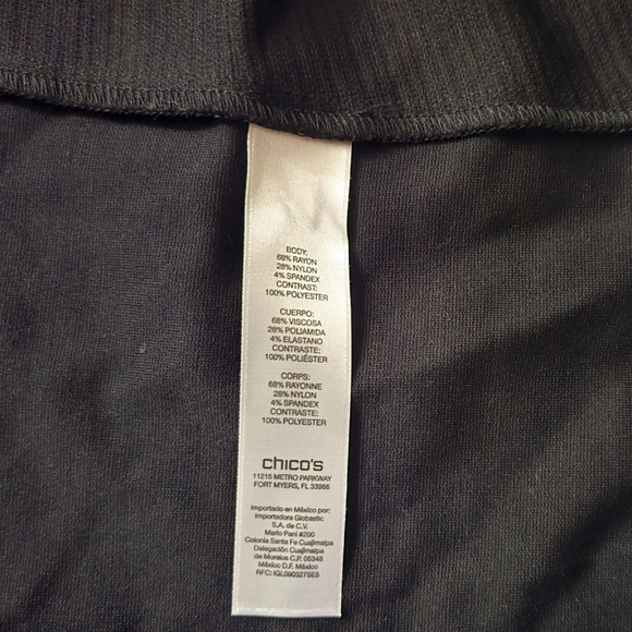 NWT VTG Chico's Women's Pointe Jacket Size 2 Black Gold Zipper Pockets MSRP $129 - Picture 8 of 8